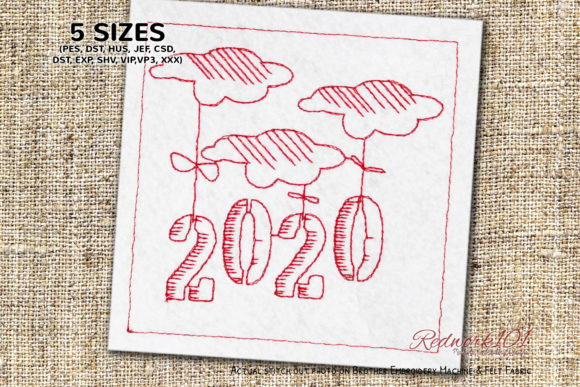 2020 Year Year Cloud Design Review for Personalized Embroidery Gifts