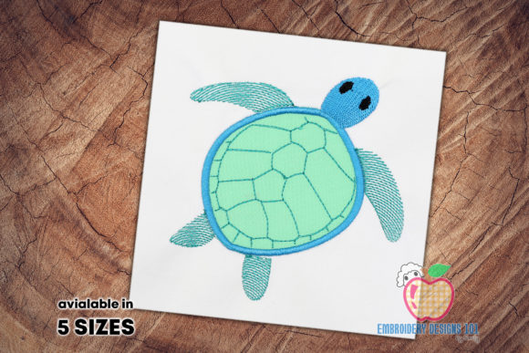Blue Colored Bold Turtle Applique Review for Business Use