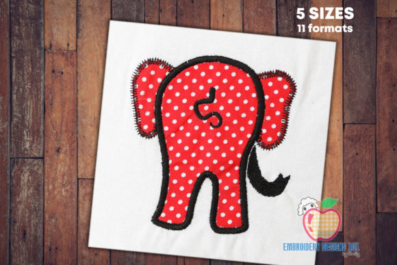 Cartoon Elephant Showing Tail Review: A Playful Embroidery Design