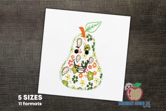 Cartoon of Pear with the Leaf Applique Review