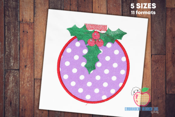 Christmas Balls with Berries Applique: A Festive Embroidery Must-Have