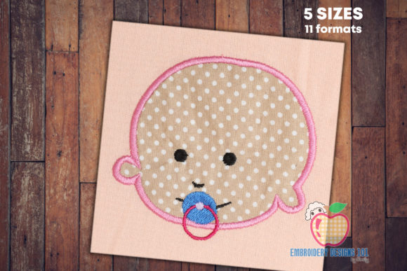 Cute Baby with Nipple Applique for Handmade Gifts