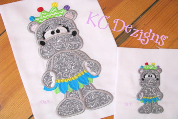 Cute Hippo: A Playful Embroidery Design for Personalized Gifts