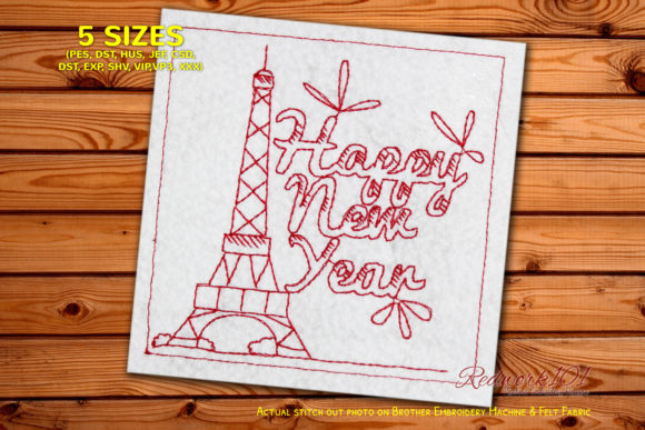 Eiffel Tower New Year Destination Embroidery Design Review