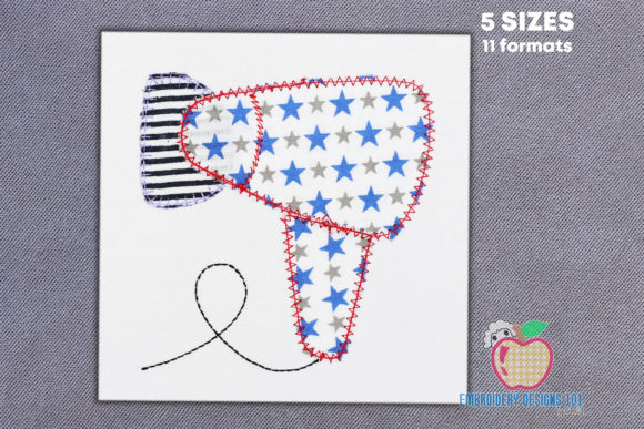 Hair Dryer in Red Blue Applique Review for Apparel