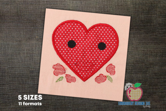 Heart with Flower Applique Design Review for Etsy Sellers