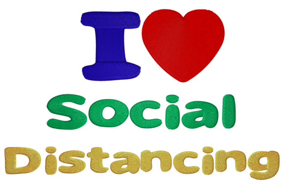I Love Social Distancing Embroidery Review