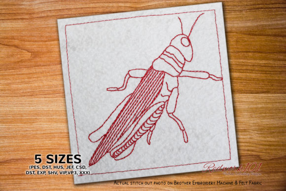 Orthoptera Redwork Review for Small Business Merchandise