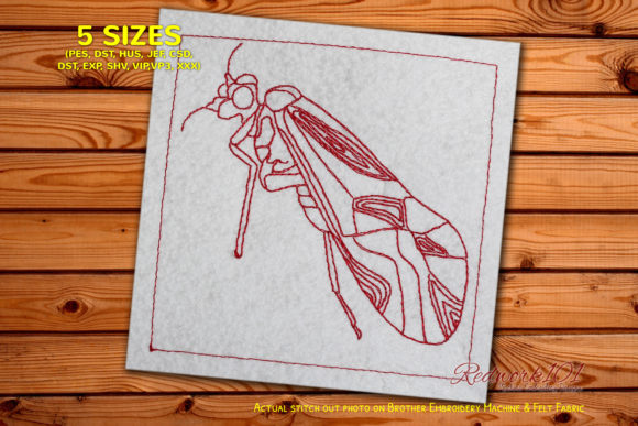 Psocoptera Redwork: A Delightful Embroidery Design for Personalized Gifts