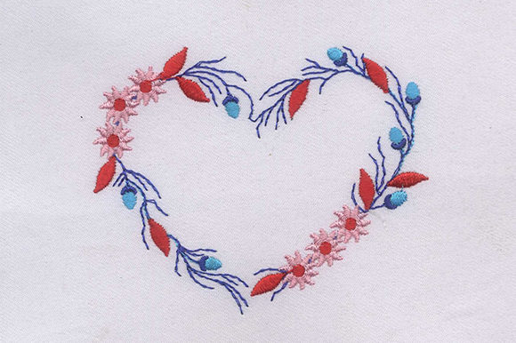 Red Blue Heart Embroidery Design Review for Seasonal Creations