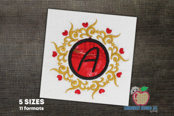 Round Floral Frame with Text Embroidery Design Review