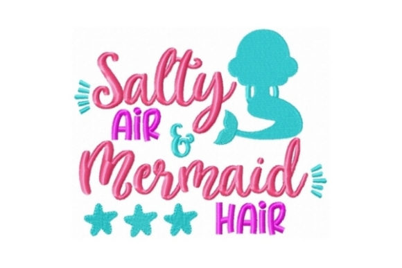 Salty Air Mermaid Hair: A Versatile Embroidery Design for Small Business Branding