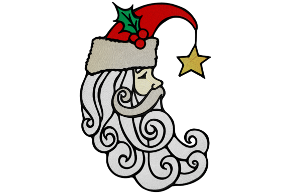 Santa's Moon Face: A Festive Embroidery Design Review