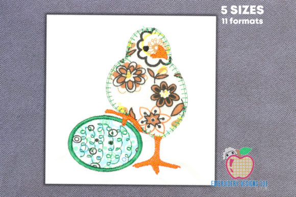 Small Chick with an Egg Applique Review for Craft Fairs