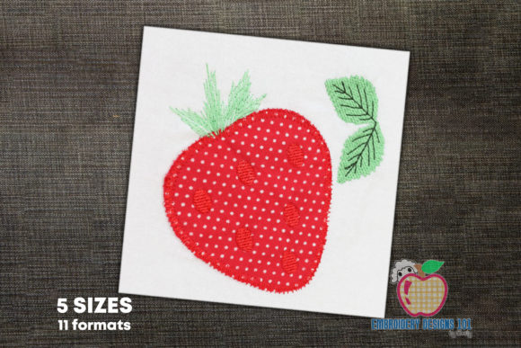 Strawberry with Leaf Applique Design Review