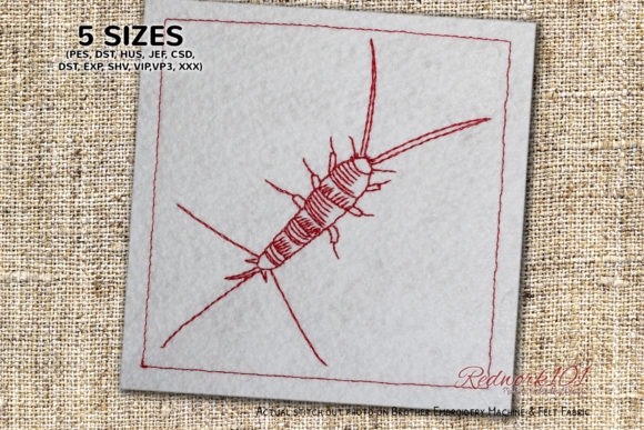 Zygentoma Lineart Embroidery Design Review